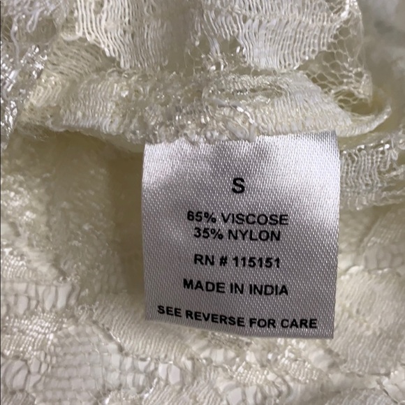 Romeo & Juliet Couture Beaded Lace Tank top new with tags ivory lace - Picture 8 of 8